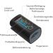 Viatom Bluetooth Pulse Oximeter - Finger Oxygen Saturation & Heart Rate Monitor with Offline Memory | SP-O2 Device with Batteries & Wristband - Buy Online on GoSupps.com