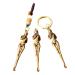 STOBAZA 3pcs Brass Ear Pick Auto Tools Ears Cleaner Keychain Tools Tiny for Ear Wax Picker Tiny Scoop Brass Ear Pick Pendant Brass Pendant Earwax Picker Pendant Coffee Powder Car 11.5x1.2cm As Shown