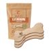 Wildfang leather chew for dogs and puppies naturally tanned cake tools 5mm thick fat leather soft dog toys made of leather leather bones as chewing bones for dogs from 15 kg - 3 x L 3 Set - L 21 cm