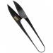 KAKURI Thread Snips Curved Blade Japanese Nigiri Thread Scissors for Sewing, Spring Action Self Opening Thread Cutting Tool, Sharp Japanese Carbon Steel 105mm Black, Made in JAPAN