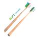 Woobamboo Bamboo Toothbrush Pack of 4 - Eco-Friendly Biodegradable Soft Bristles Slim Handle Vegan BPA Free - Buy Online on GoSupps.com