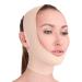 Post Surgical Chin Strap Bandage for Women - Neck and Chin Compression Garment Wrap - Face Slimmer, Jowl Tightening (M) Beige Medium (Pack of 1)