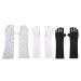 Sodaer Gloves for Gel Nail Lamp Professional UPF50+ UV Protection Gloves for Manicures Nail Art Skin Care Fingerless Anti UV Glove Protect Hands from UV Harm (Black+White+Fancy)