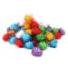 BIPY 20/Pack 3.5cm Cat Toy Soft Balls Kitten Toys with Tinsel Fluff Indoor Pompom Ball Assorted Color Random Tinsel fluff ball 20pcs