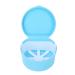 Dental Retainer Box Denture Storage Container Portable Pacifier Jewelry Storage for Travel for Home (Light Blue)