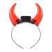 minkissy Led Light up Devil Horn Headband Light Up Halloween Headband Light Up Ox Horn Headband Halloween Devil Costume Accessory for Women Men