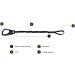 Fusion Tactical 2ft Internal Elastic Bungee Helo Lanyard | 23kN Black | Dual Locking Snap Hook | Military Police Retention Gear - Buy Online on GoSupps.com