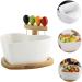 Zerodeko Food Container 1 Set Serving Food Salad Container Fruit Desserts Tableware Dessert with Bowl Heart Kitchen Soup Bowls White 16X16X10.5CM - Buy Online on GoSupps.com