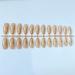 Timmoko Long Square Fake Nails - Exquisite Gold Foil Stripes Design - 24pcs - Buy Online on GoSupps.com