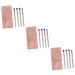 minkissy 3 Sets Eye Shadow Brush Set Professional Makeup Brushes Makeup Brushes Professional Different Brush Shapes Portable Makeup Brushes Eyeshadow Applicators Eye Crease Brush Girls Suit
