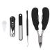 POPETPOP 1 Nail Trimming Set Stainless Steel Major Miss Suite 13X7.8cm Black