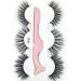 Desikixudy 3 Pairs 3D Lashes Natural False Eyelashes Dramatic Fluffy Soft Wispy Volume Reusable Eyelash 305
