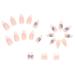 Justotry 24-Piece Butterfly Almond Press-On Nails | Milky White French Tips | Pretty Nude Stiletto Fake Nails for Women - Buy Online on GoSupps.com