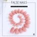 Buy Pink Gradient Oval Artificial Nails - Shiny Short False Nails for Women & Girls (24 Pieces) | International Shipping Available - Buy Online on GoSupps.com