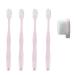 4 pieces of soft manual toothbrush for fragile gums adult children gentle cleaning of teeth on the gum hem extra switch (pink)
