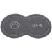 OPUL 8 Style PVC Pet Dog Cat Puppy Kitten Dish Bowl Food Water Placemat Mat Paw Shape UK (Grey) - Buy Online on GoSupps.com