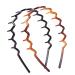 Set of 2 Zigzag Plastic Headbands in Black and Brown - Hair Comb Hairband Accessory for Women and Girls - Buy Online on GoSupps.com