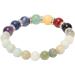 Chakra Bracelet with 7 Healing Stones - Stress Relief Meditation & Yoga Aromatherapy - Hand Polished Elastic Band - Buy Online on GoSupps.com