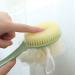 2-IN-1 Bath Body Brush With Long Handle - Shower Sponge Loofah & Bristles Back Scrubber for Exfoliating & Massage - Buy Online on GoSupps.com