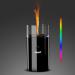Aroma diffuser wireless ultrasound fragrance oil diffuse with flames effect 3D canter shape fragrance diffuser with 7 colors LED for home office cars yoga diffuser for essential oils (dark black)