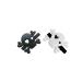 Halloween Skull Hair Clips Skeleton Hair Barrettes Clips Halloween Goth Hair Pin BHWH03 (White-Black)