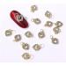 10pcs Sweet 3D Gold Heart Dangle Alloy Glitter Nail Charm Rhinestone Nail Jewelry Pendants Diamond Nail Art Dangle Nail Piercing Charms Alphabet Alloy 3D Nail Art Charm Acrylic Tips - Buy Online on GoSupps.com
