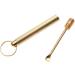 Gold Folding Type Copper Ear Wax Removal Earwax Cleaner Ear Spoon Portable Ear Wax Removal Tool Attached Key Ring Mini Tool Supplies Beauty and Personal Care
