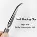 Nail Pincher Stainless Steel Nail Art C-Curve Pincher Cuticle Cutter Pusher False Nail Shaping Tweezers Multifunctional Nail Pincher Tweezers Tool for DIY Household Silver - Buy Online on GoSupps.com