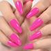 Rose Red Press On Nails - Pink Coffin Acrylic False Nails for Women - 24pcs/kit - Buy Online on GoSupps.com