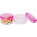 Great Foru 20pcs Transparent Pink Mini Containers & Spatulas for Cosmetics Lip Balm Nail Art - 3G/3ml Plastic Crucibles for Travel - Buy Online on GoSupps.com