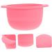 Stobok 4-Piece Pink Silicone Bowl Wax Warmer - Hair Removal Tool & Accessories | Stylish Heating Solution for Smooth Skin - Buy Online on GoSupps.com