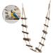 Handmade Bird Toys - 12-Step Wooden Climbing Ladder & Swing for Parrots & Nymphensittiche | Durable & Fun - Buy Online on GoSupps.com
