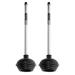 NEIKO 60170A Toilet Plungers | Dual Pack | Patented All-Angle Design | Heavy Duty | Aluminum Handle | Residential Commercial and Industrial Building Sanitation Use Dual Pack Plunger 19" Handle