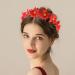 Drokit Red Daisy Flower Headband - Boho Floral Wreath for Women and Girls - Buy Online on GoSupps.com