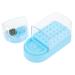 HAPINARY Nail Art Polishing Head Organizer Box Storage Rack Plastic Anti-dust Nail Bit Holder 12x6cm Blue