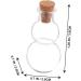 Zerodeko Glass Jar 3pcs Wishing Bottle Glass Wooden Accessories Bed Room Decor Transparent 3.8X2.cm - Buy Online on GoSupps.com