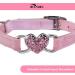 WDPAWS Heart Bling Pink Cat Collar - Adjustable Safety Belt and Bell - Ideal for Kitten Cats 8-11 inches - Buy Online on GoSupps.com