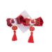 Leadigol Chinese Style Hair Clips Chinese New Year Bowknot Hair Clips Red Plush Ball Tassel Hairpin Barrettes Hair Side Clip for Girls Women Spring Festival Hair Accessories