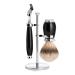 M HLE shaving set - Purist series - silvertip badger - compatible with Gillette blades - black precious resin