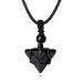 Obsidian Healing Crystal Necklace Pointed Pendant Necklaces Adjustable Rope Natural Pyramid Gemstone Stone Necklace Reiki Quartz Jewelry for Women Men Black-obsidian