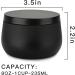 Black 8oz Candle Tin 24 Pack - Large Metal Jars for Candle Making/DIY - Reusable Empty Containers with Lid - Buy Online on GoSupps.com