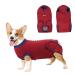 Vanansa Dog Post Surgery Suit Dog Surgery Recovery Suit Prevent Licking Dog Onesie Male/Female Large Medium Dog Red XL Red XL