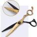 Hairdressing Scissors Hair Professional Thinning Shears Set Hair Cutting Scissors Barber Scissors 440C for Barber Stylist 6 inch (Gold and Black) - Buy Online on GoSupps.com