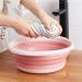 Portable Folding Wash Basin Household Plastic Laundry Tub Wash Vegetable Washing Folding Basins Kitchen Bath Foot Fold Bucket (Blue XL) Lofty Ambition Pink X-Large - Buy Online on GoSupps.com