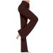 Attine Women's Wide Leg Yoga Pants Bootcut High Waist Sweatpants Workout Casual Flare Leggings Stretch Pants with Pockets A03-brown 3X-Large