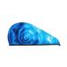 Blue Shell Microfiber Hair Towel Soft Super Absorbent Hair Towel Wrap for Women Coral Velvet Quick Dry Hair Cap for Long Curly and Thick Hair