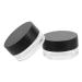 WOONEKY 2pcs Elastic Mesh Loose Powder Box Portable Powder Case Makeup Powder Case Mirror Brackets Abs Black