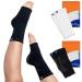 NanoSocks Compression Socks for Women & Men (1 Pair) - BEST Ankle Brace Support Sleeve for Neuropathy, Plantar Fasciitis, Diabetic Foot Nerve Pain Relief - Toeless (Medium, Black) Medium Black