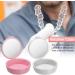 2PC Denture Braces & Storage Case Set | Includes Mirror & Cleaner Brushes | Ideal Prosthesis Container | White & Light Pink - Buy Online on GoSupps.com