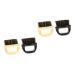 Healeved 4 pieces men Bartkamm mustache combs for men round mustache brush barber bar beer trip beard brush beard brush Bartbrush with bristle round brush man care set ABS clean 6x5x5cmx2pcs black beigex2st